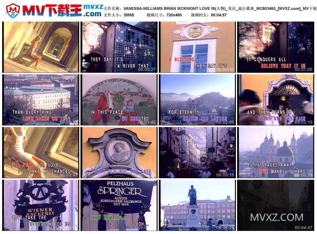 VANESSA-WILLIAMS BRIAN MCKNIGHT LOVE IS(人物)_英语_流行歌曲_MC803493